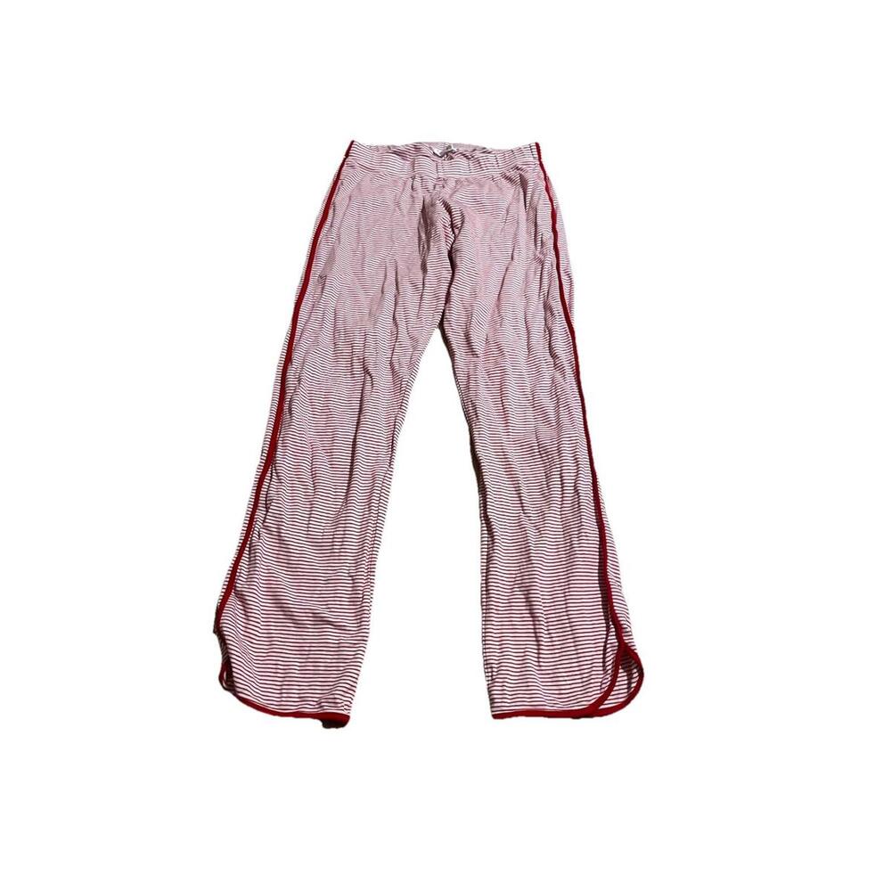 Lake Red White Striped Pajama Bottoms Pants Size Xs Cotton H81‎